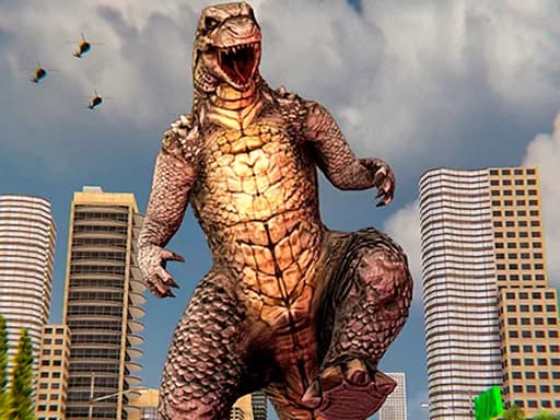 Canavar Dinozor Rampaj Şehir Saldırısı