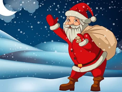 Noel Baba Hediye Torbası Yapboz