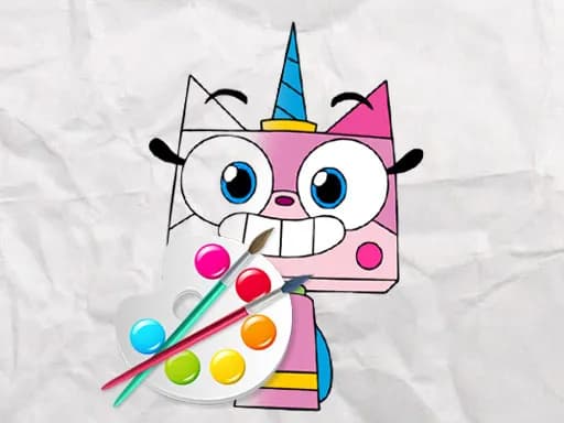 Tekboynuz Kedi Boyama Kitabı