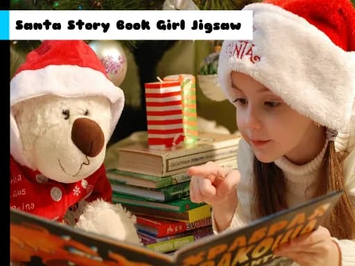 Santa Hikaye Kitabı Kız Jigsaw