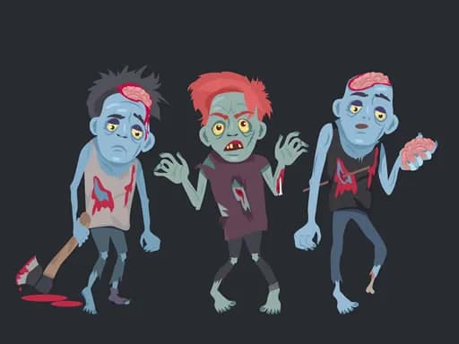 Zombiler ve İskeletler Boyama