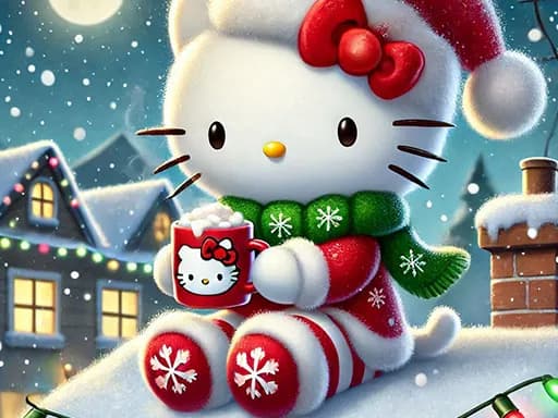 Merhaba Kedi Noel Bulmacası: Şenlikli Tatil